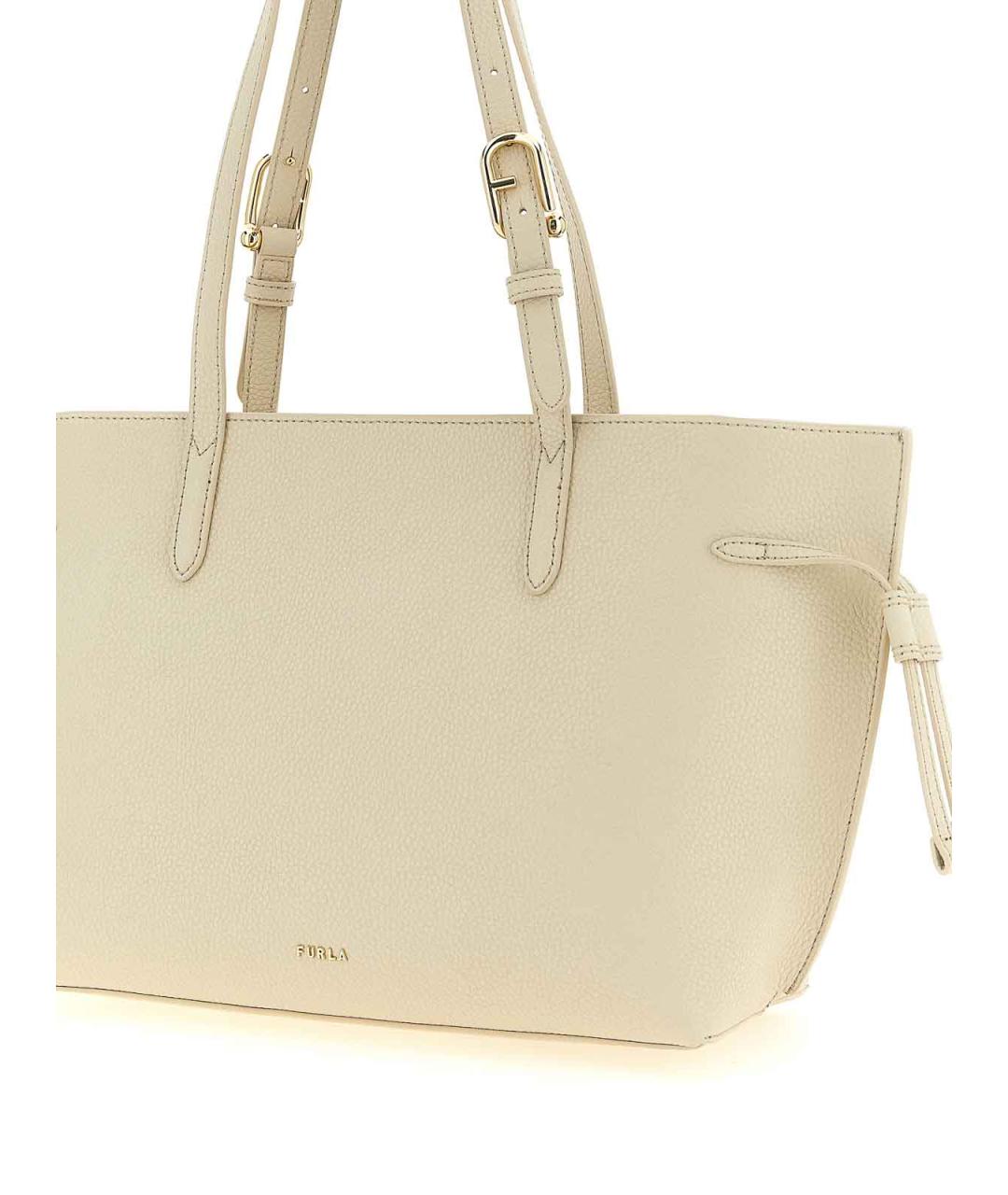 FURLA Белая кожаная сумка тоут, фото 3