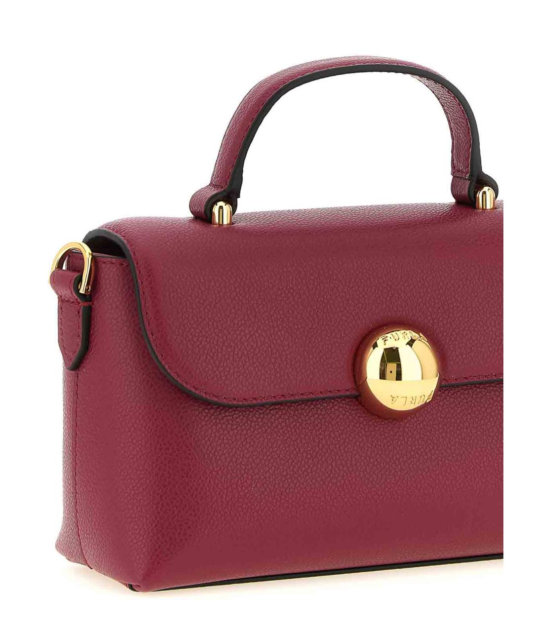 FURLA Красная кожаная сумка с короткими ручками, фото 3