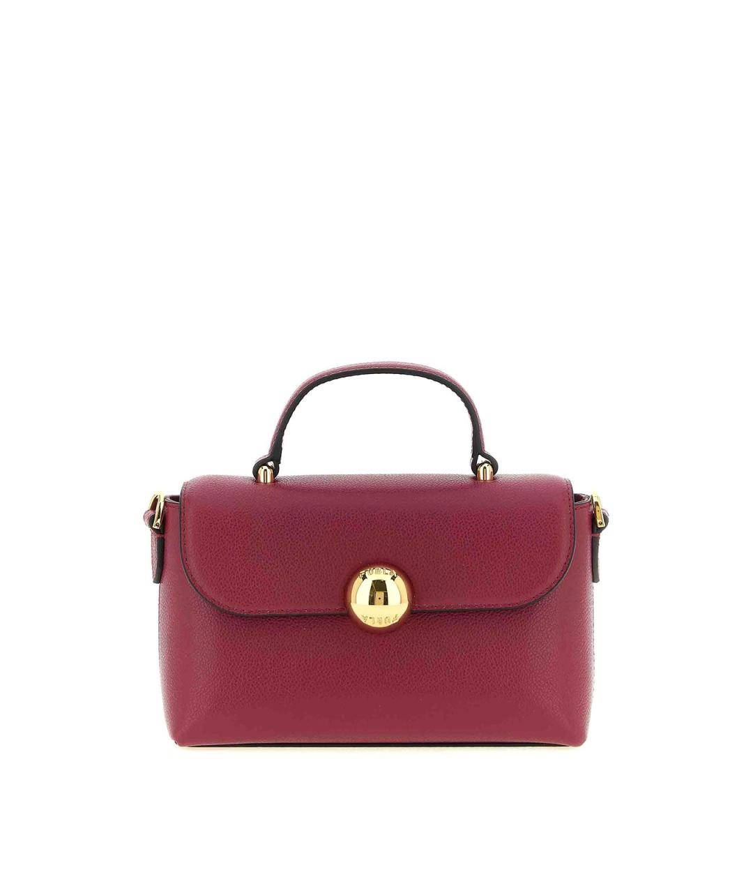 FURLA Красная кожаная сумка с короткими ручками, фото 1