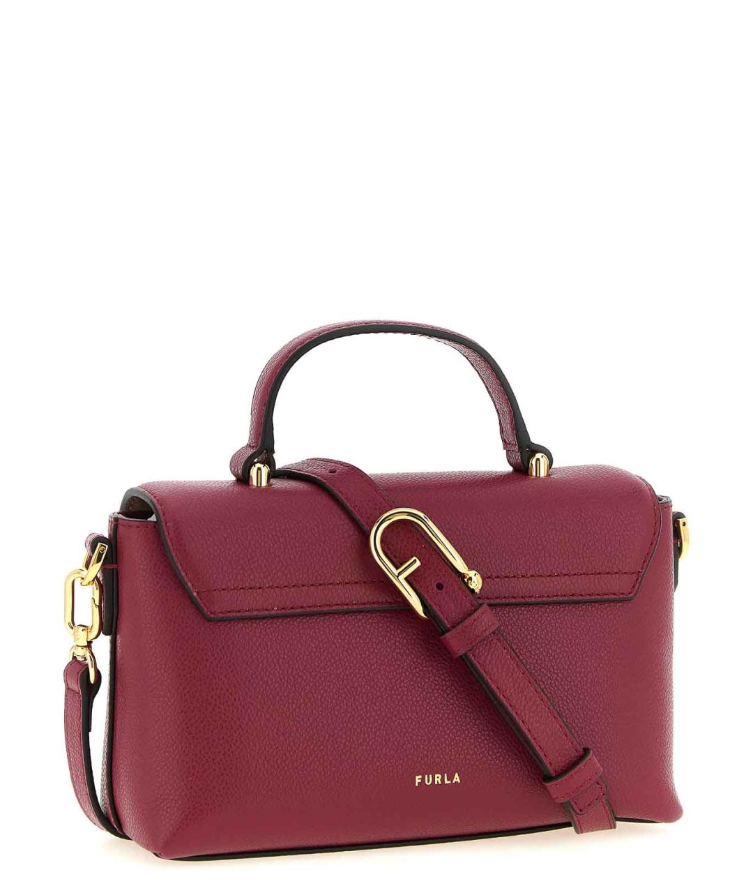 FURLA Красная кожаная сумка с короткими ручками, фото 2