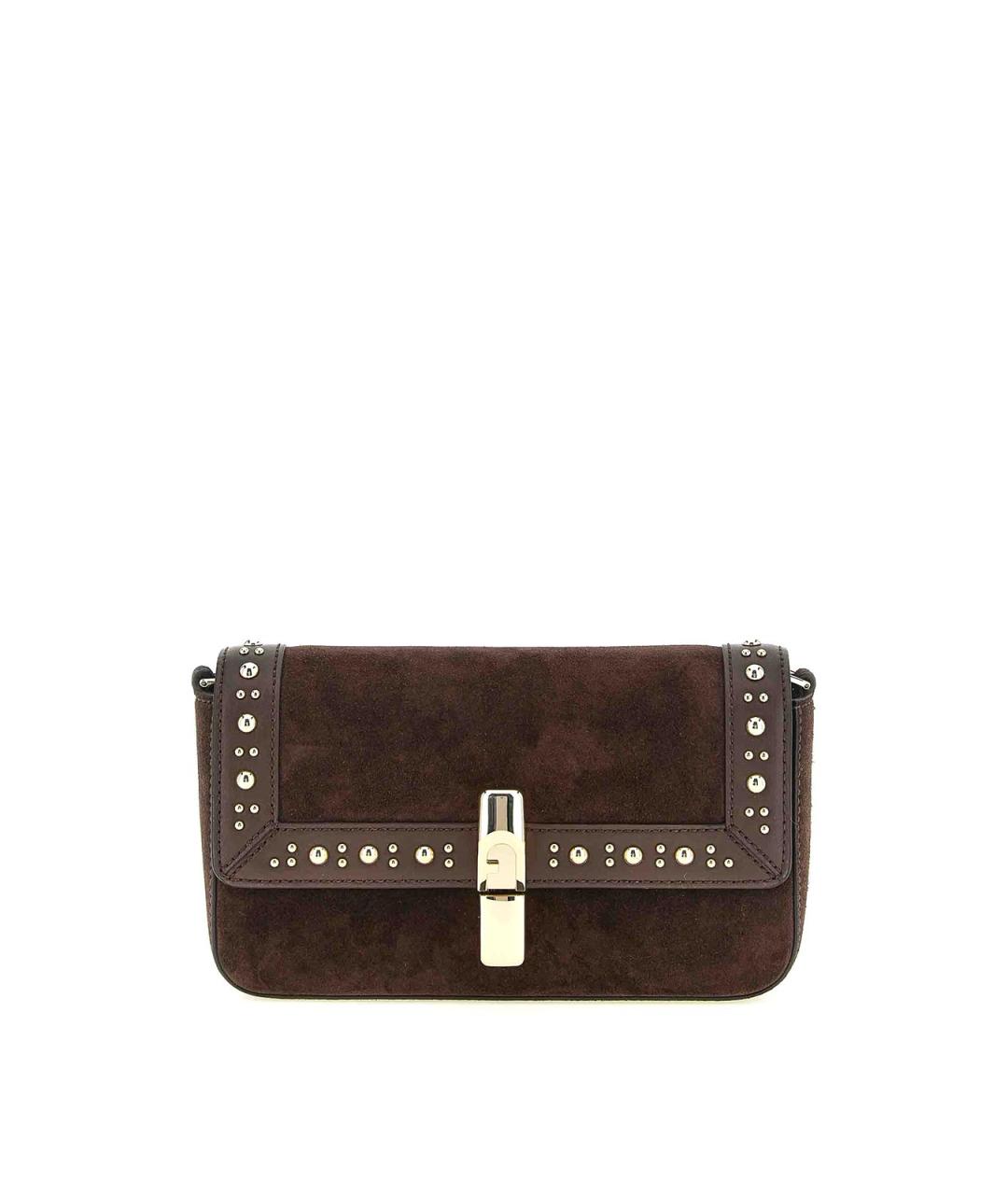 FURLA Коричневая замшевая сумка через плечо, фото 1