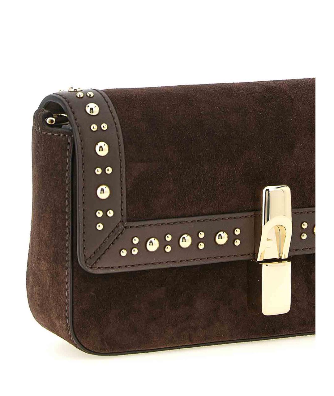 FURLA Коричневая замшевая сумка через плечо, фото 3