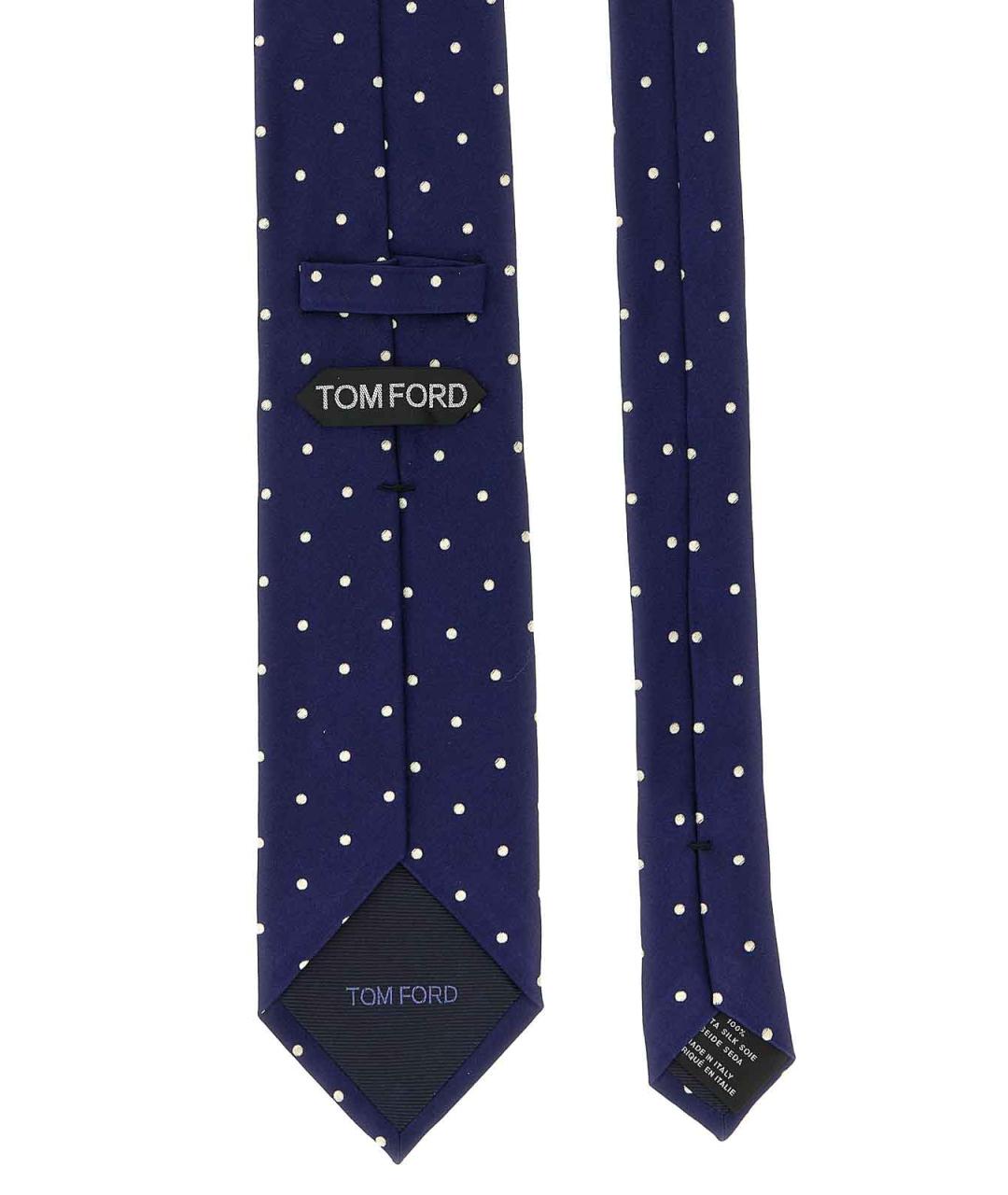 TOM FORD Синий шелковый галстук, фото 2