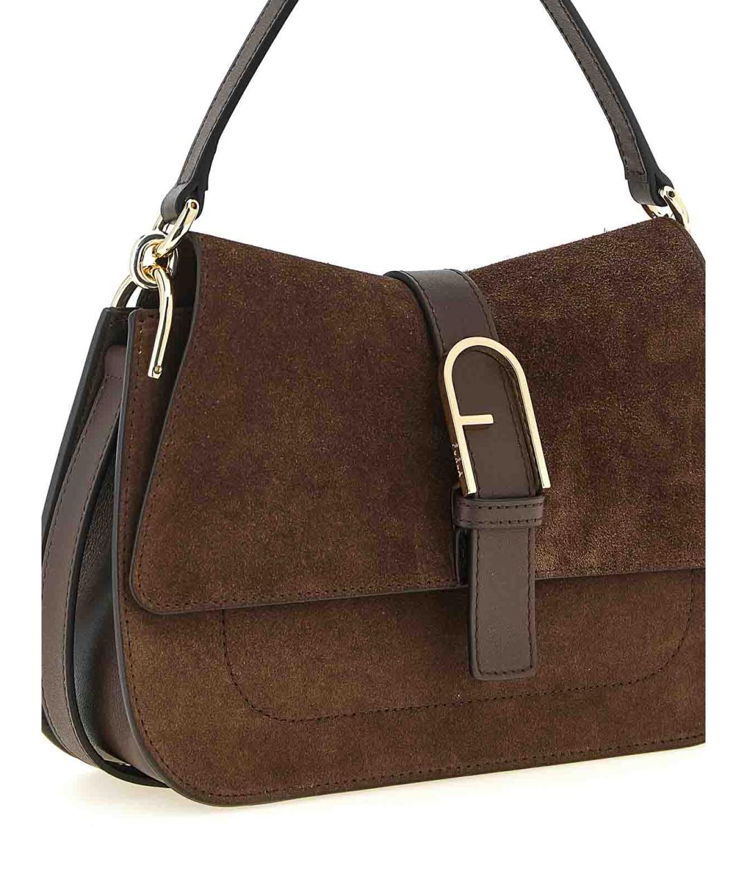 FURLA Коричневая замшевая сумка через плечо, фото 3