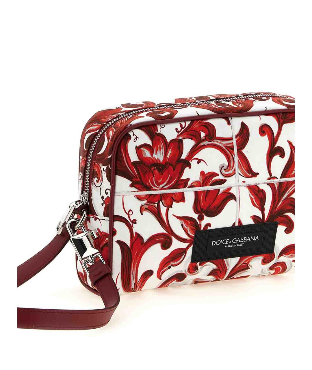 DOLCE&GABBANA Красная кожаная сумка на плечо, фото 3