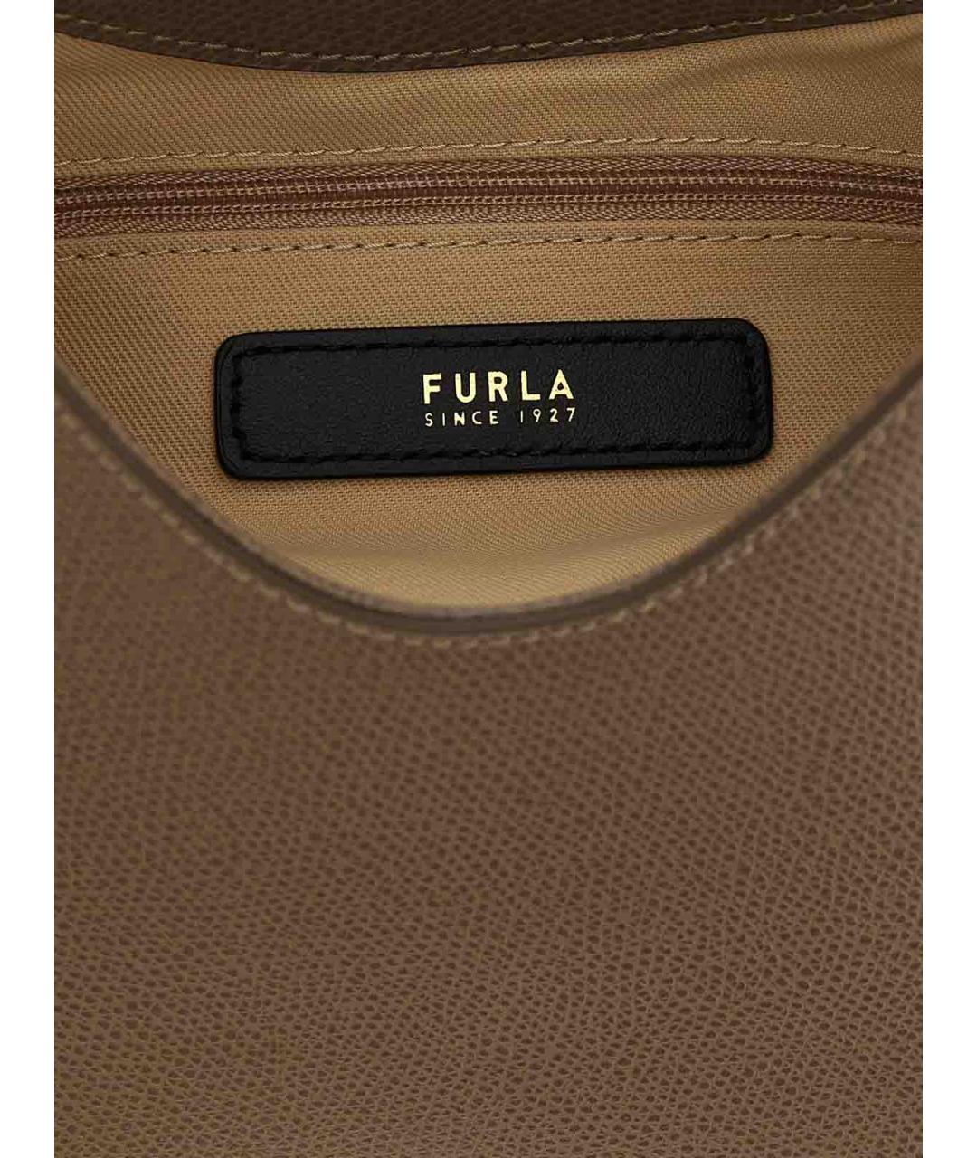 FURLA Зеленая кожаная сумка тоут, фото 4