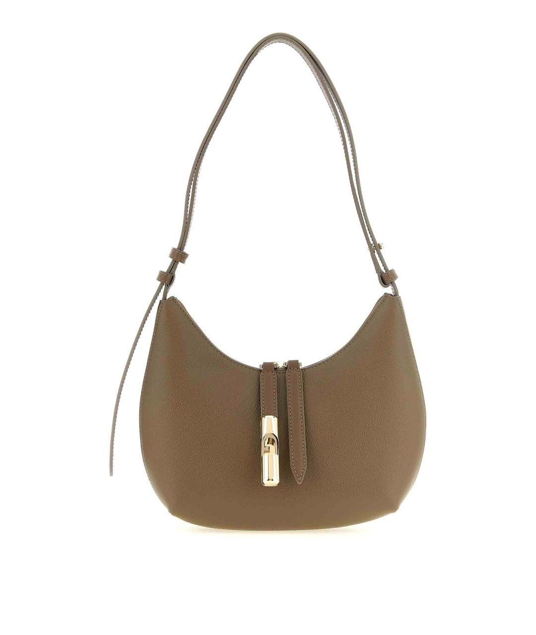 FURLA Бежевая кожаная сумка через плечо, фото 1