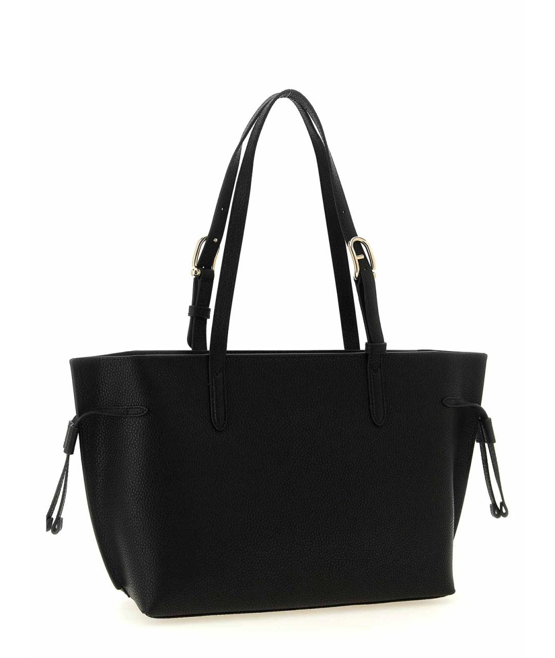 FURLA Черная кожаная сумка тоут, фото 2
