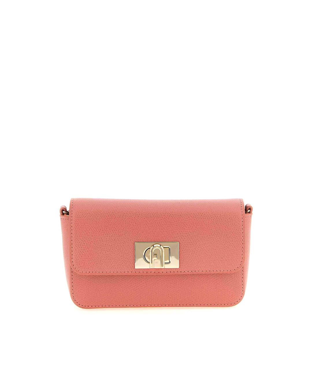 FURLA Розовая кожаная сумка через плечо, фото 1