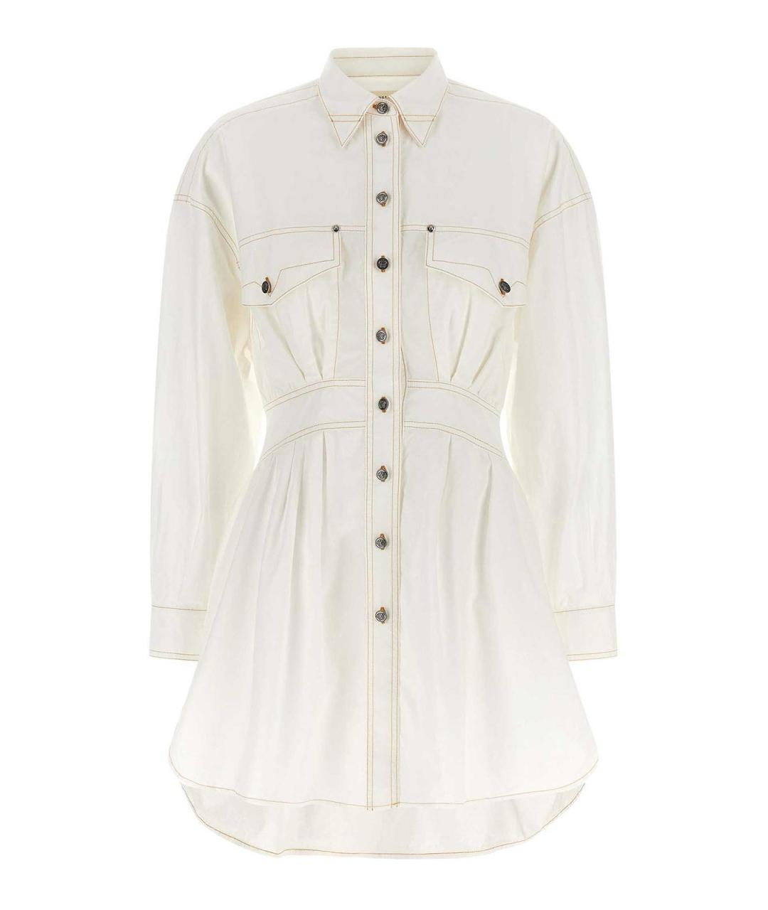 VERSACE Белое хлопковое повседневное платье, фото 1