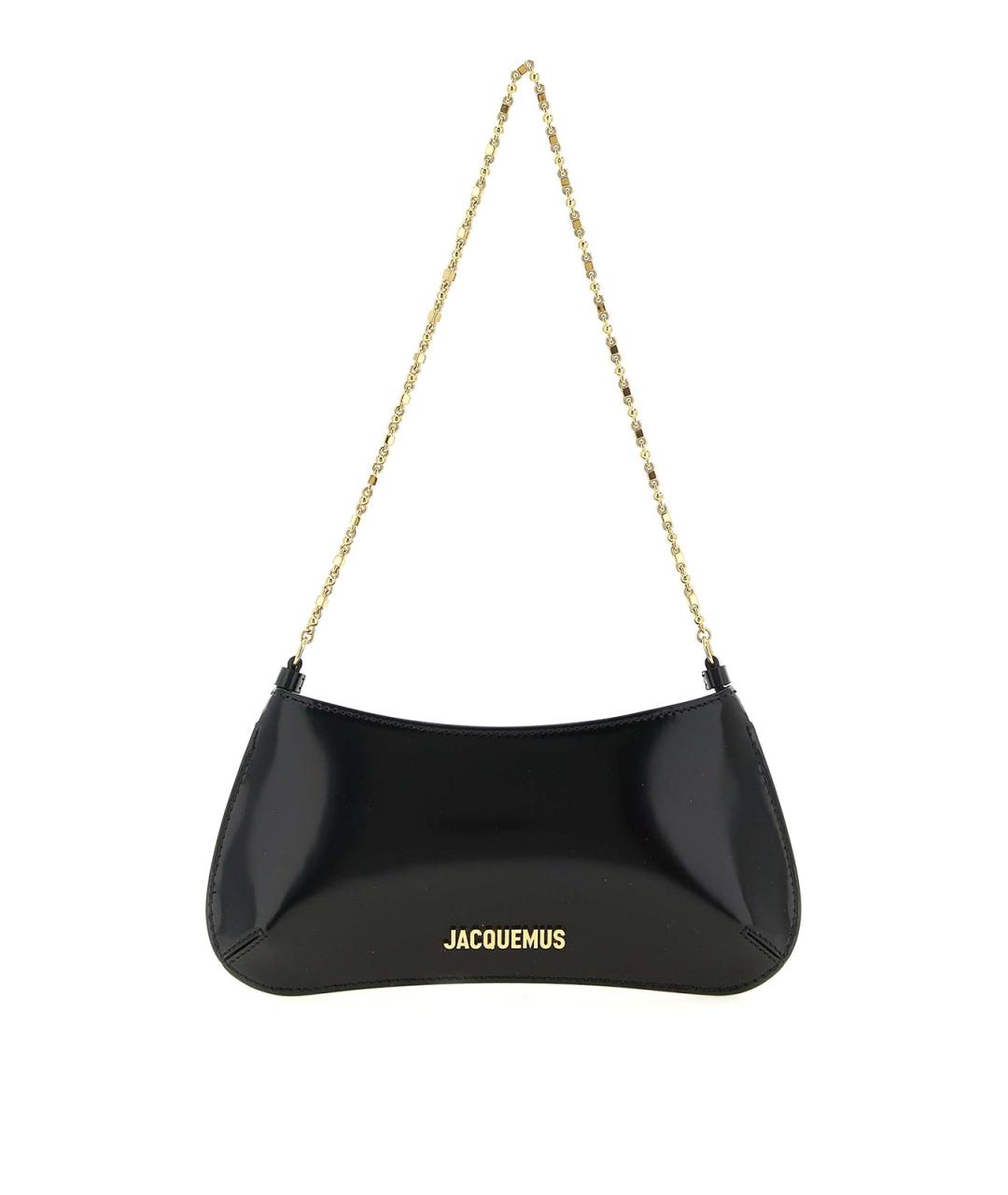 JACQUEMUS Черная кожаная сумка через плечо, фото 1
