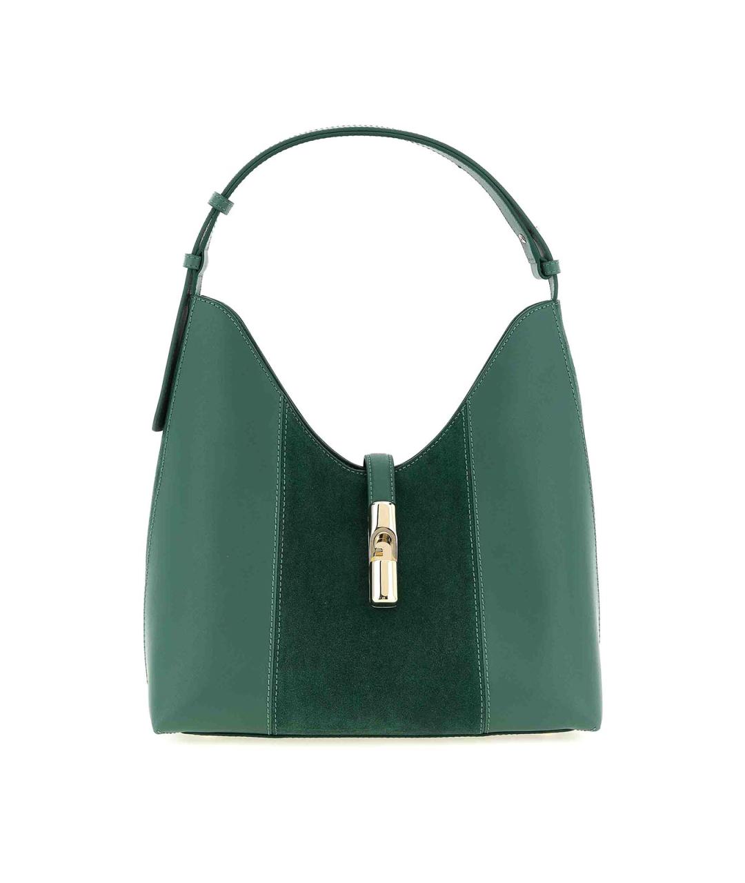 FURLA Зеленая замшевая сумка через плечо, фото 1