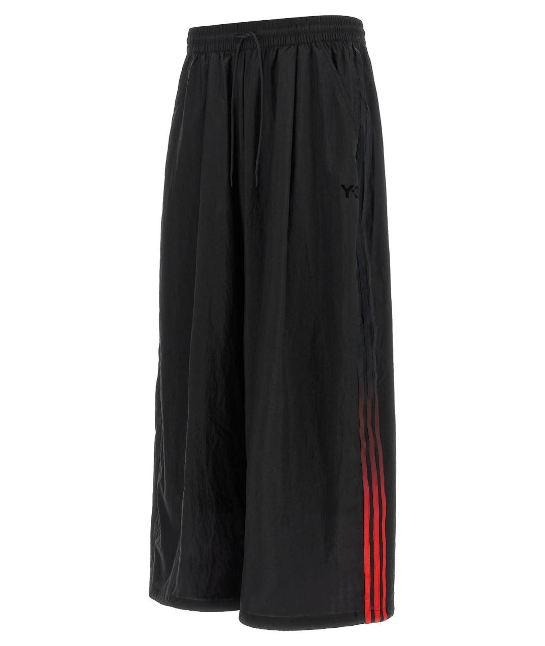 Y-3 Черные полиамидовые повседневные брюки, фото 3