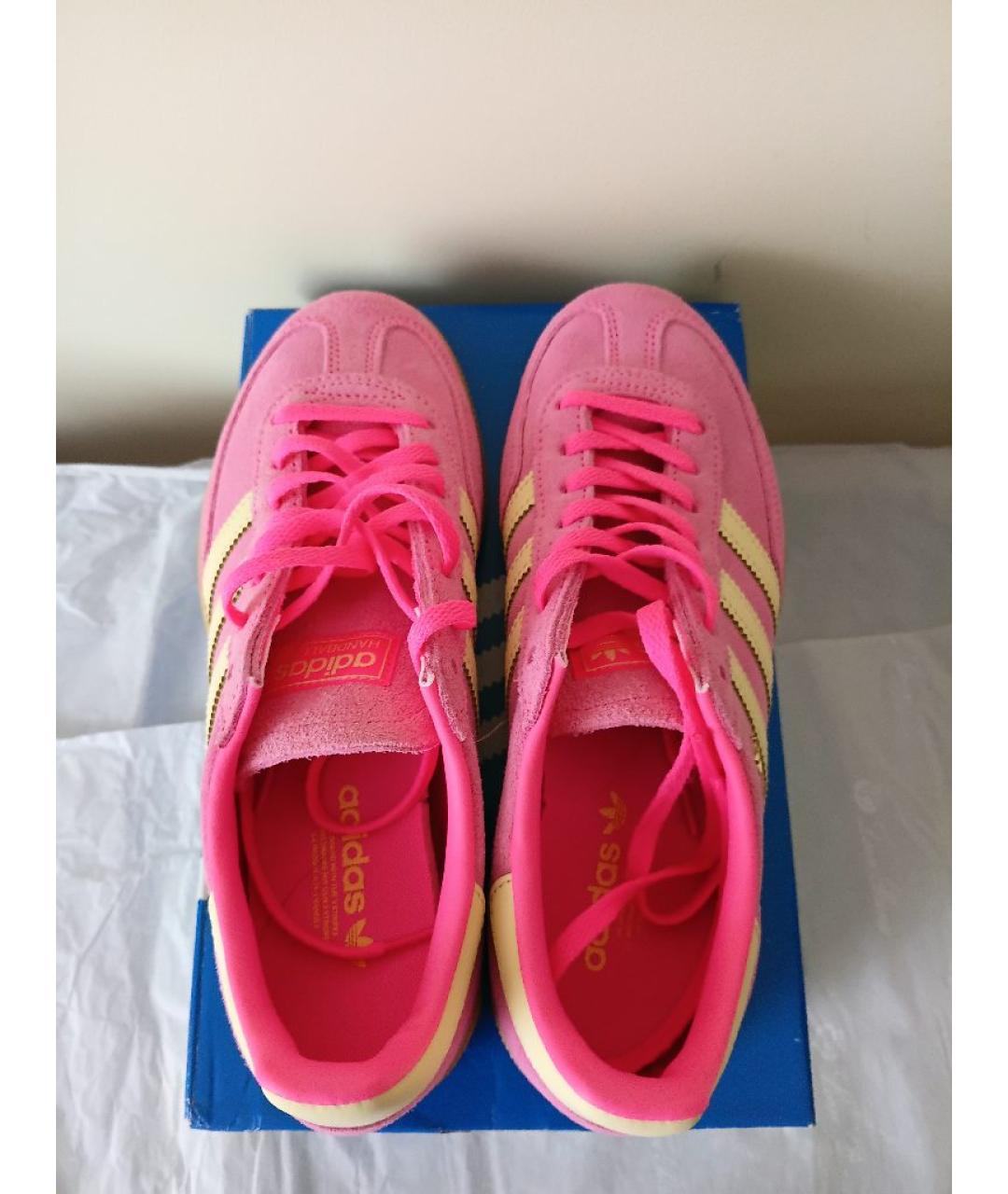 ADIDAS Розовые замшевые кеды, фото 3