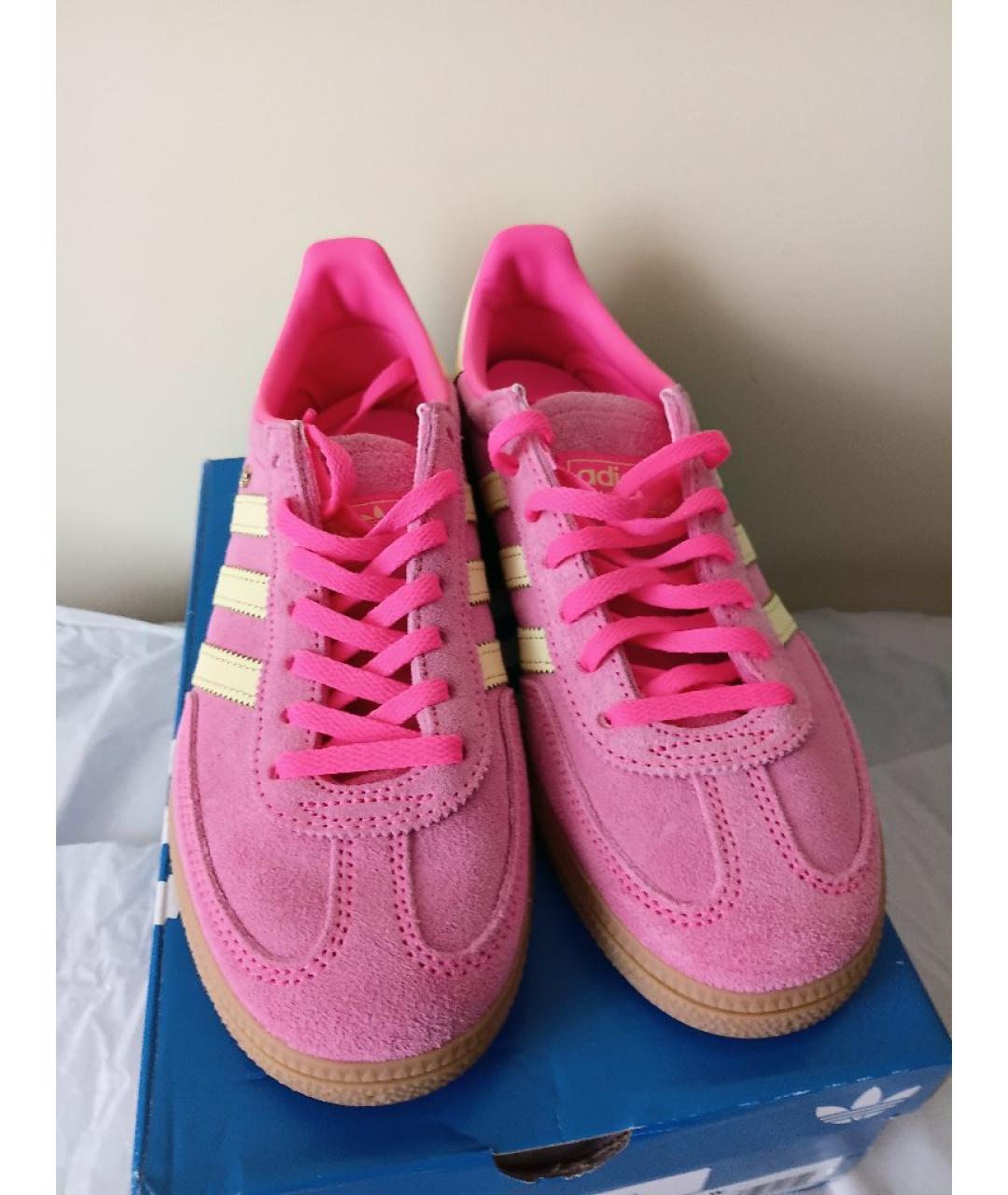 ADIDAS Розовые замшевые кеды, фото 2