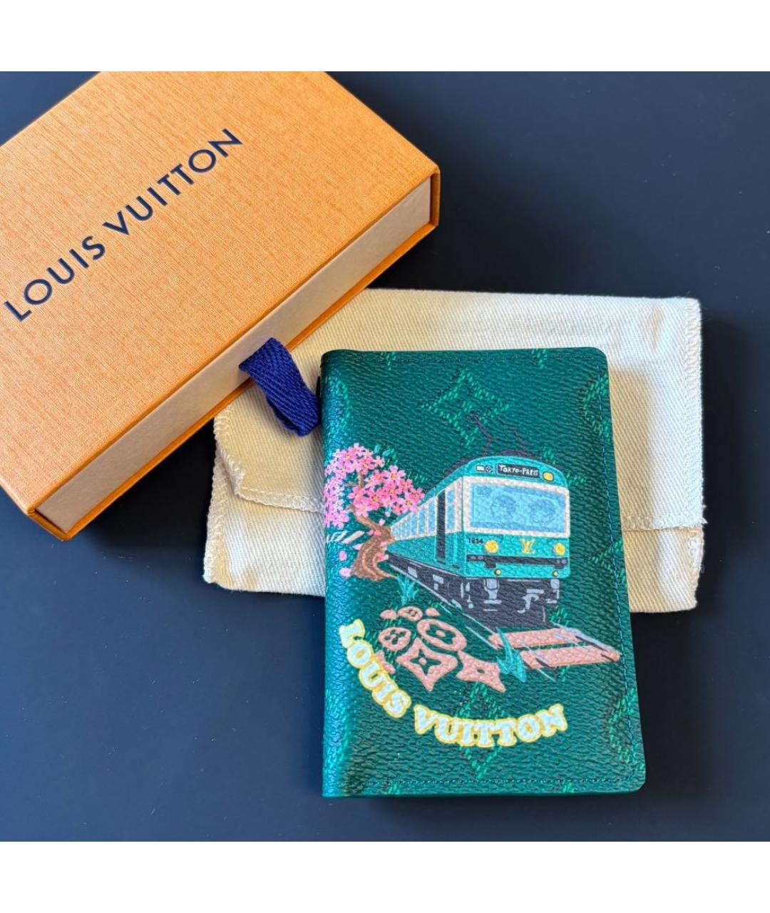 LOUIS VUITTON Зеленый кардхолдер, фото 4