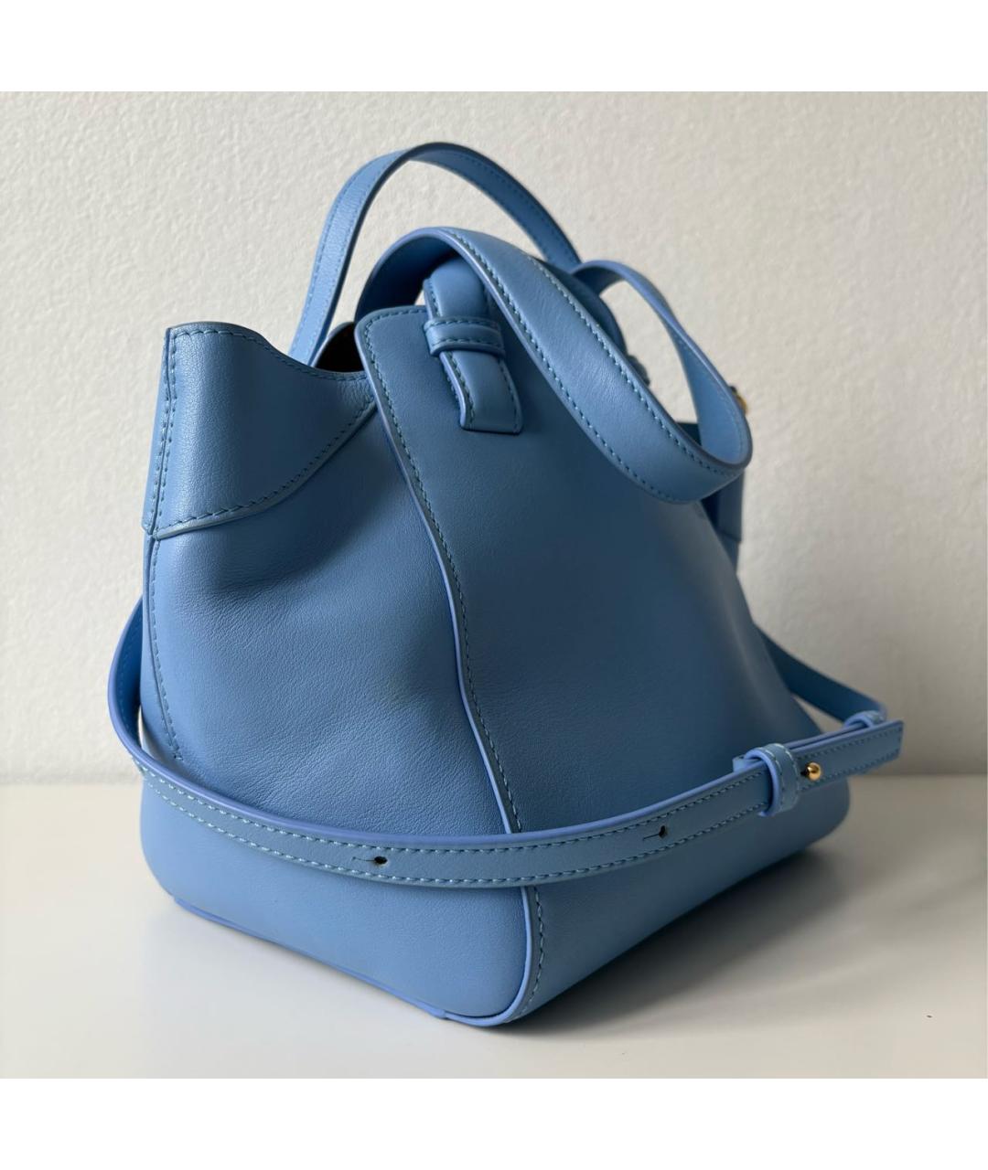 LOEWE Голубая кожаная сумка тоут, фото 2