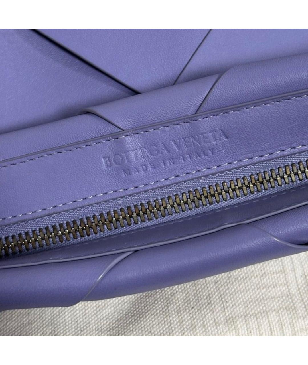 BOTTEGA VENETA Фиолетовая кожаная косметичка, фото 2