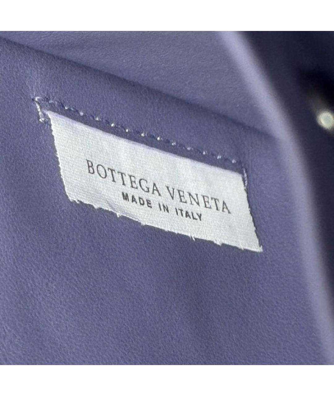 BOTTEGA VENETA Фиолетовая кожаная косметичка, фото 3