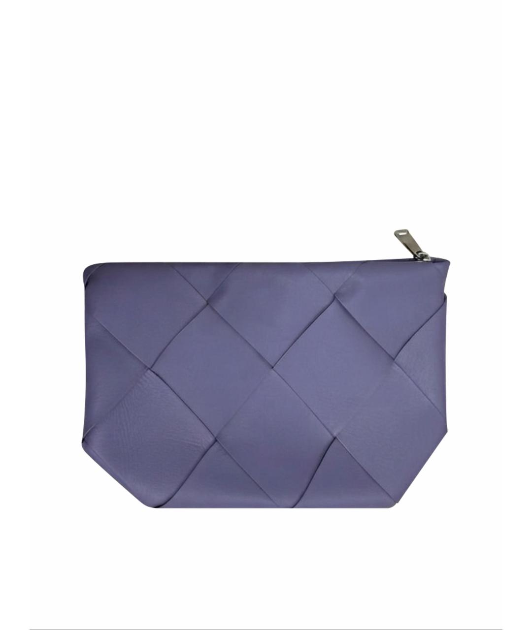 BOTTEGA VENETA Фиолетовая кожаная косметичка, фото 1