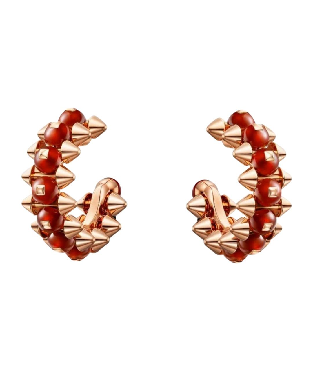 CARTIER Красные серьги из розового золота, фото 1