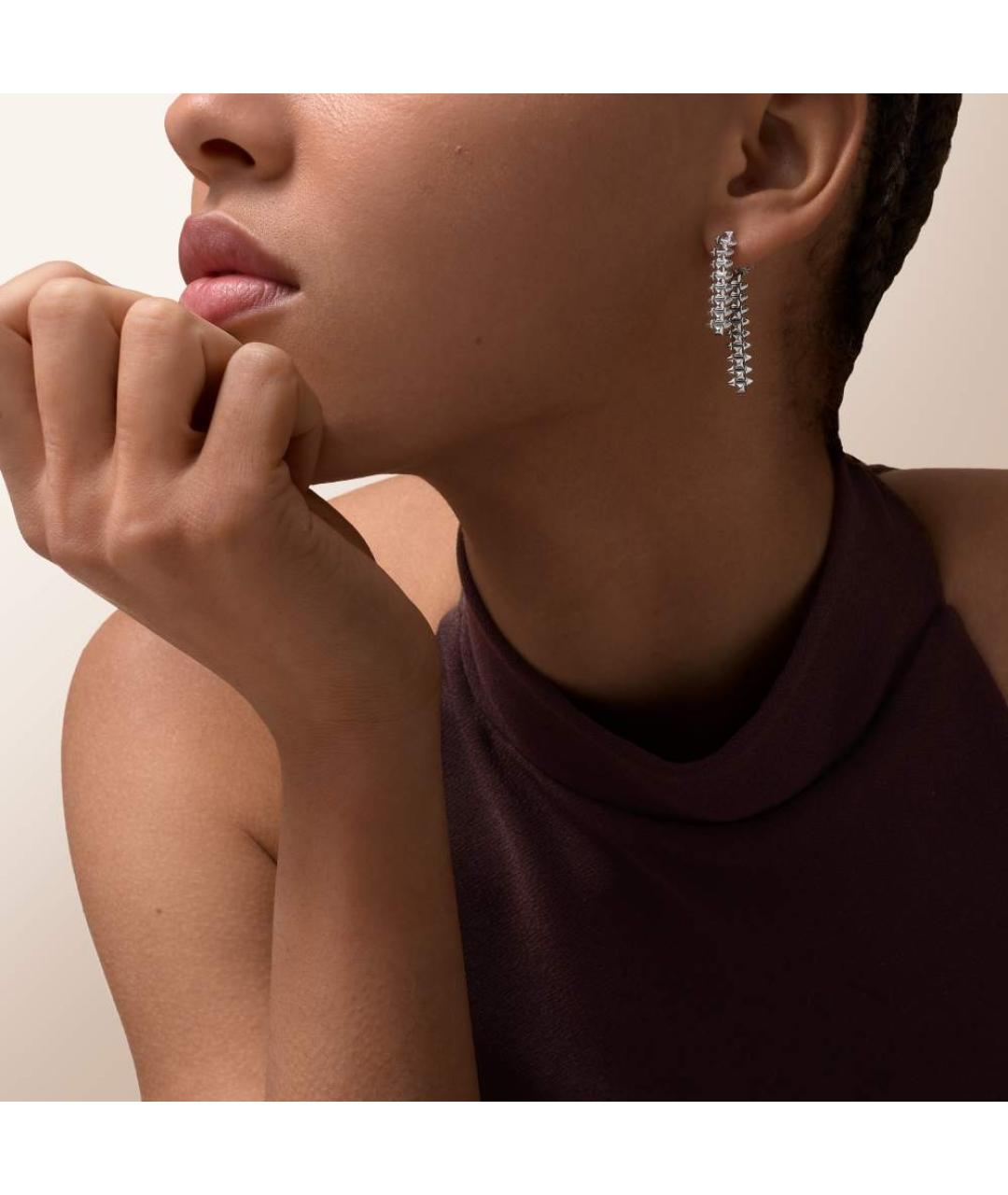 CARTIER Серебряные серьги из белого золота, фото 3