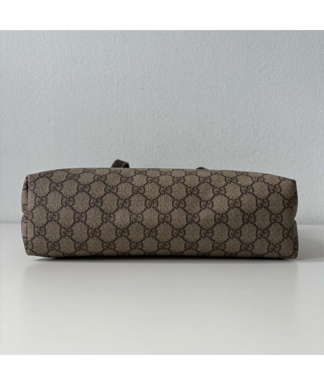 GUCCI Бежевая сумка тоут из канвы, фото 6