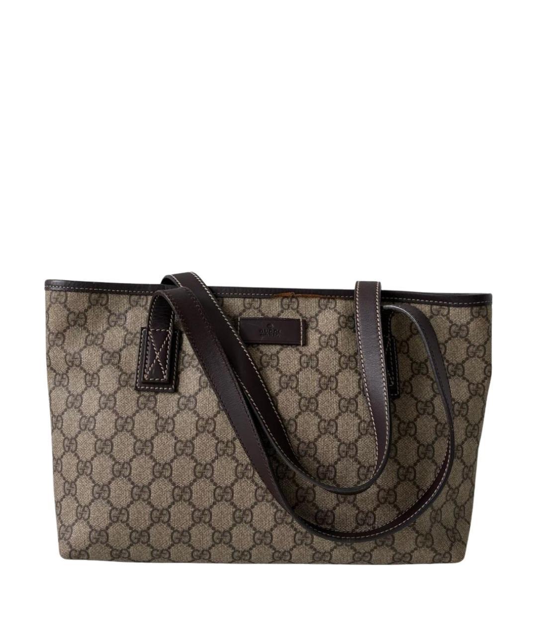 GUCCI Бежевая сумка тоут из канвы, фото 1