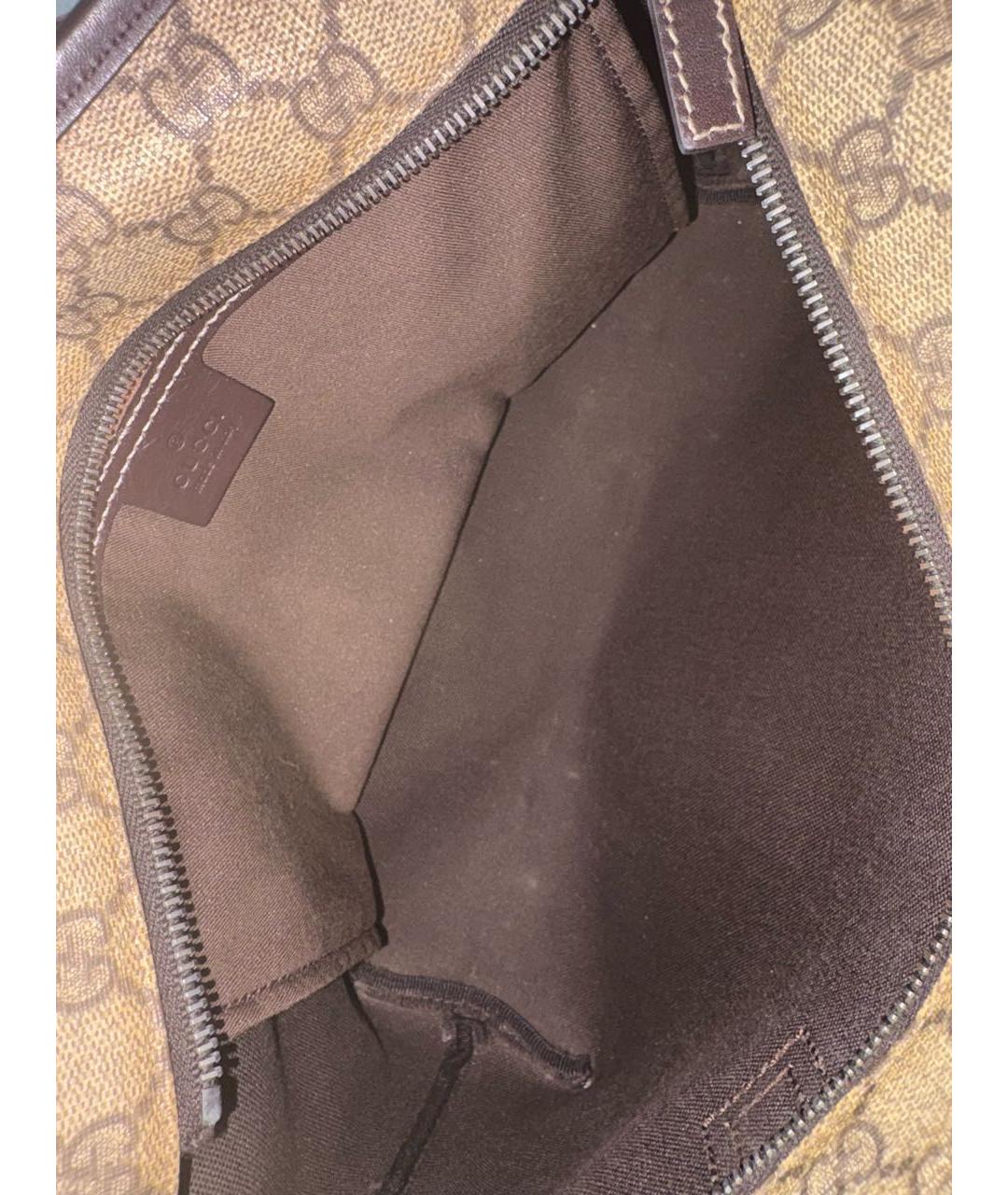 GUCCI Бежевая сумка тоут из канвы, фото 4