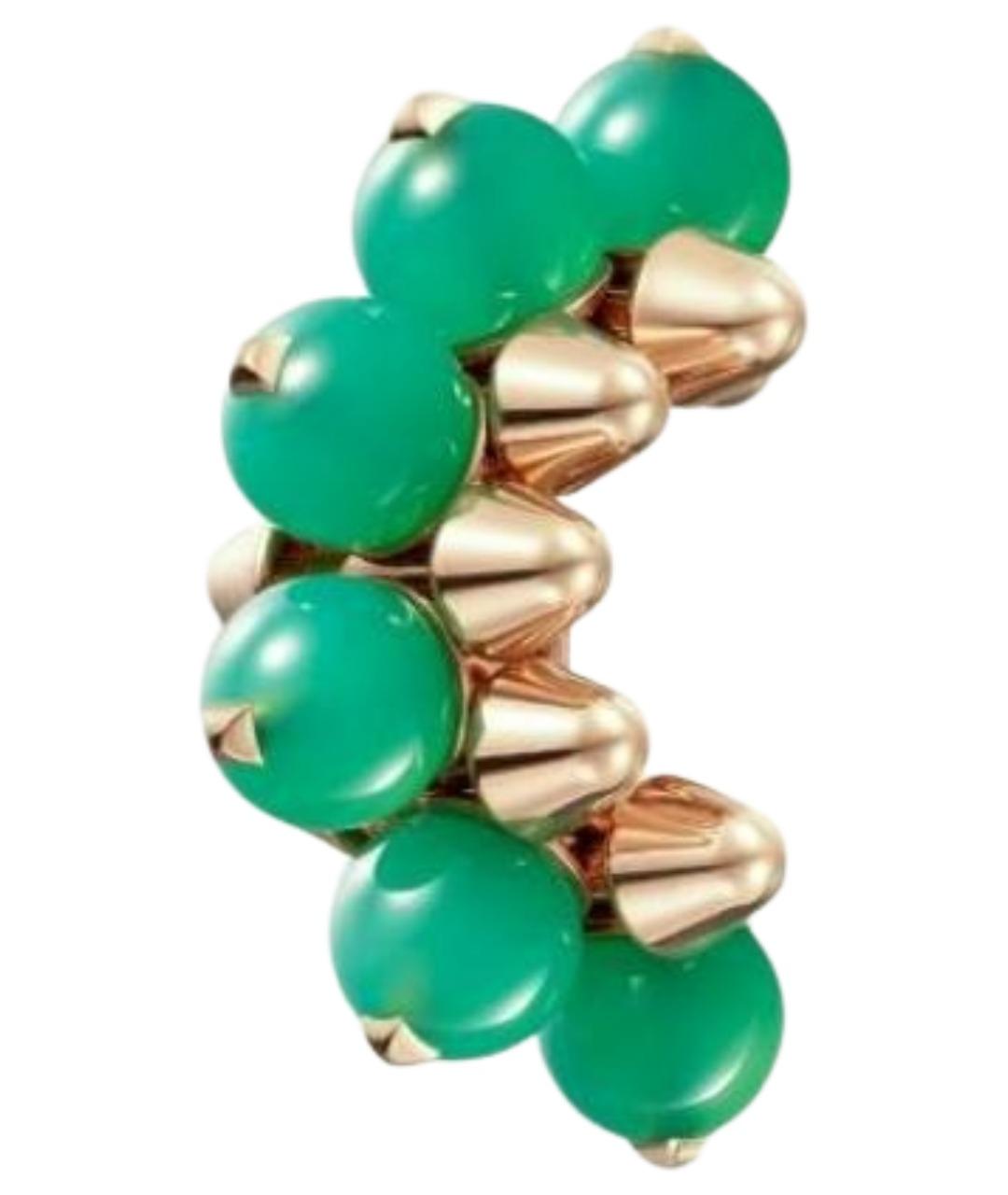 CARTIER Зеленые серьги из розового золота, фото 1
