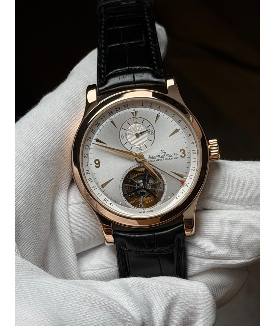 Jaeger LeCoultre Белые часы из розового золота, фото 2