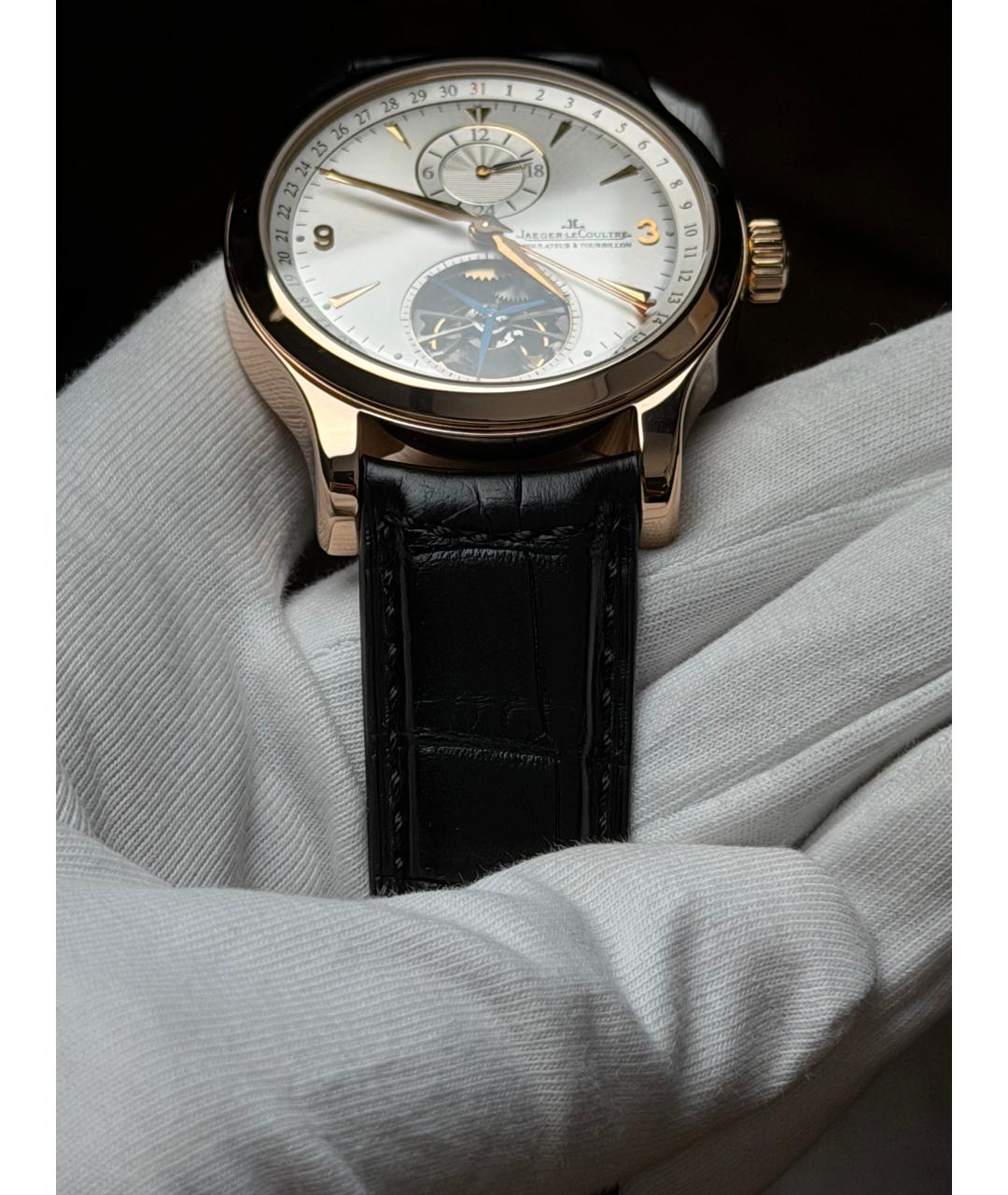 Jaeger LeCoultre Белые часы из розового золота, фото 6