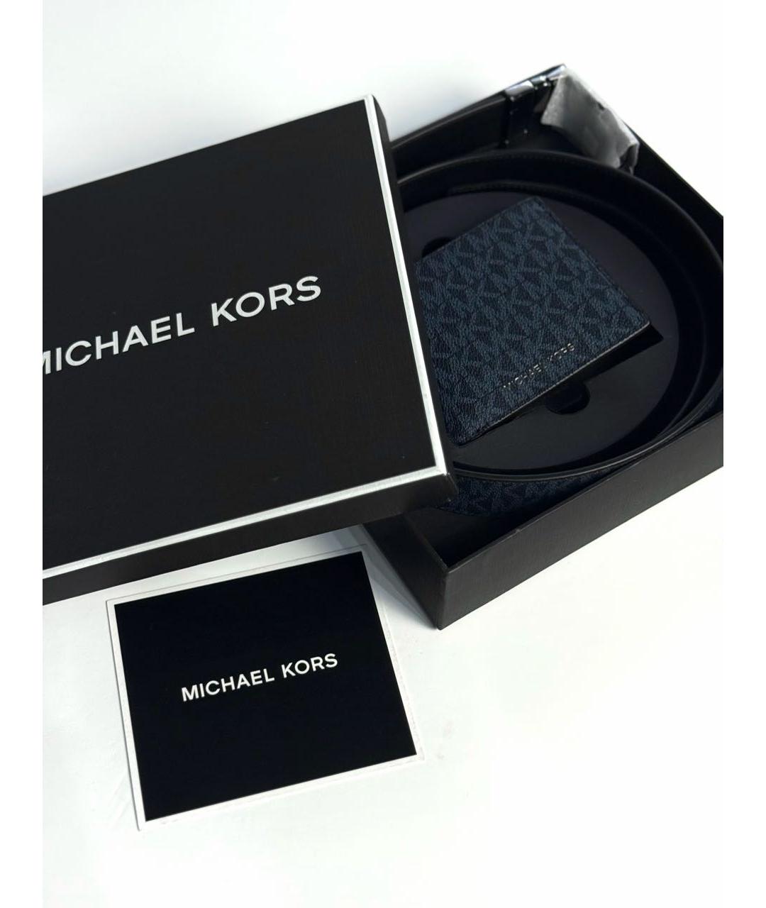 MICHAEL KORS Черный кожаный ремень, фото 7
