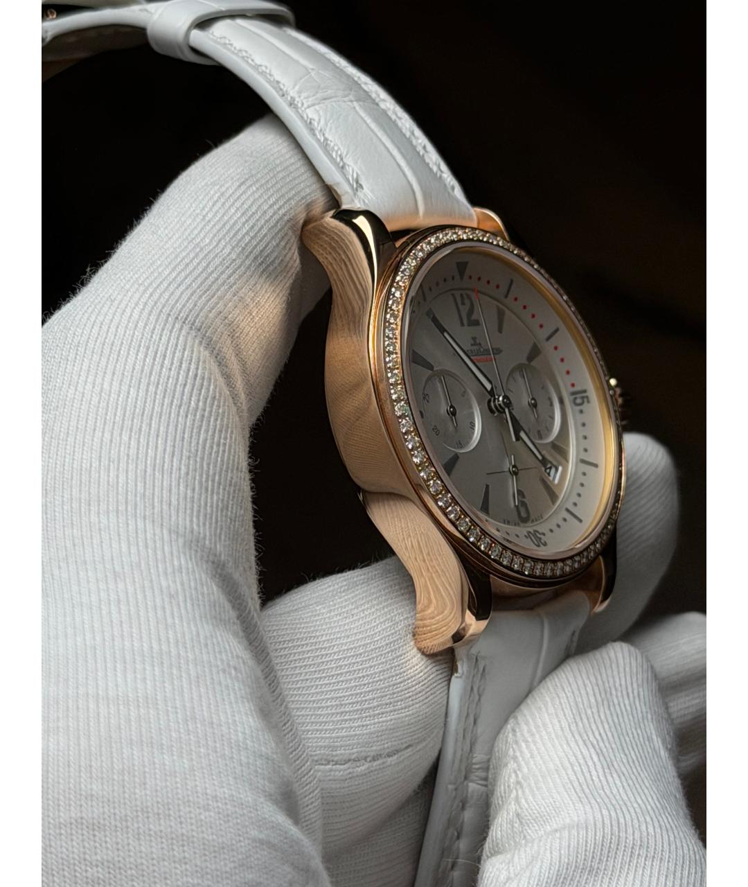 Jaeger LeCoultre Белые часы из розового золота, фото 4