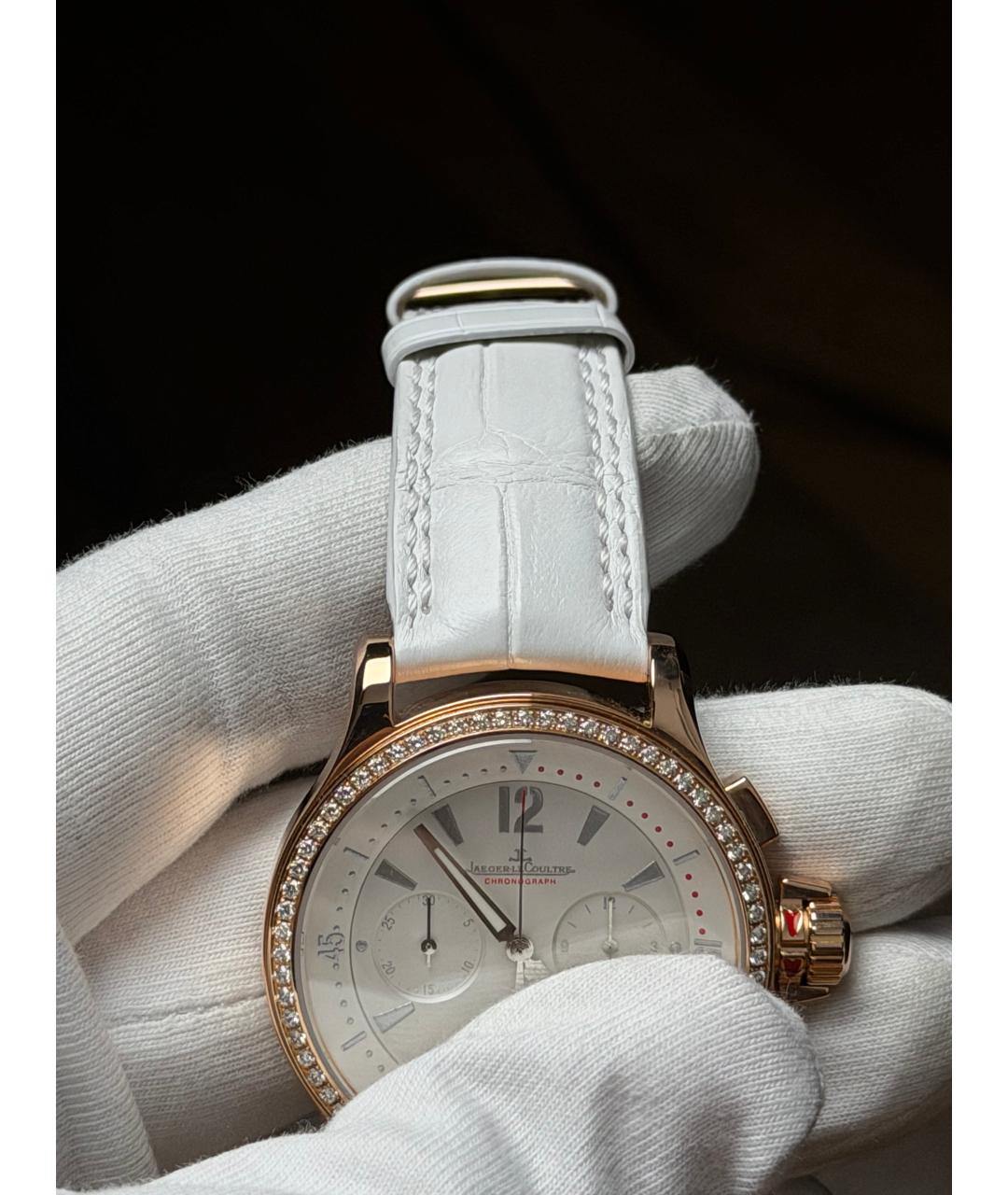 Jaeger LeCoultre Белые часы из розового золота, фото 6
