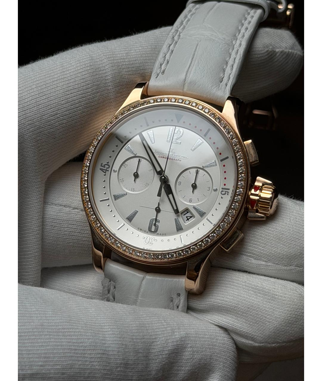 Jaeger LeCoultre Белые часы из розового золота, фото 2