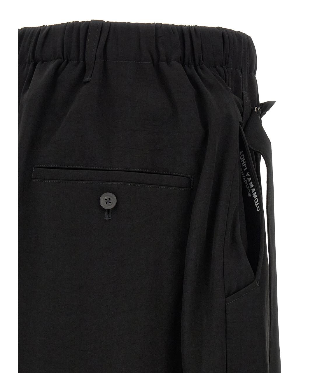YOHJI YAMAMOTO Черные повседневные брюки, фото 4