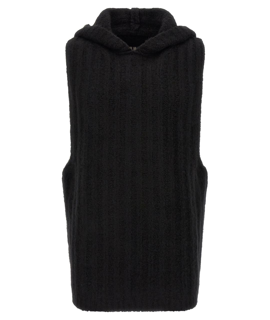 RICK OWENS Черная кашемировая жилетка, фото 1