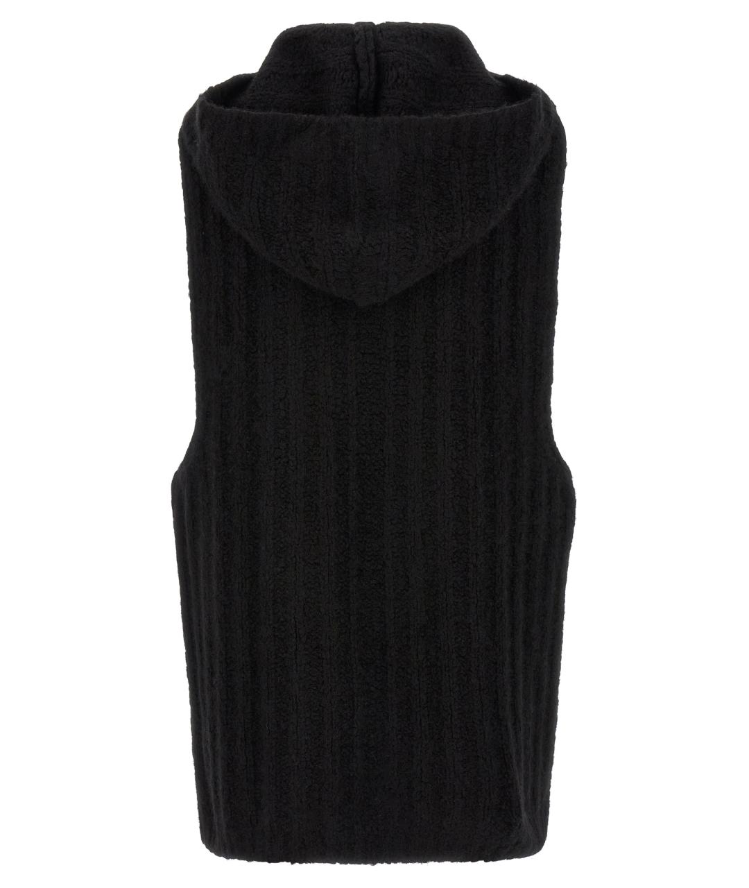 RICK OWENS Черная кашемировая жилетка, фото 2