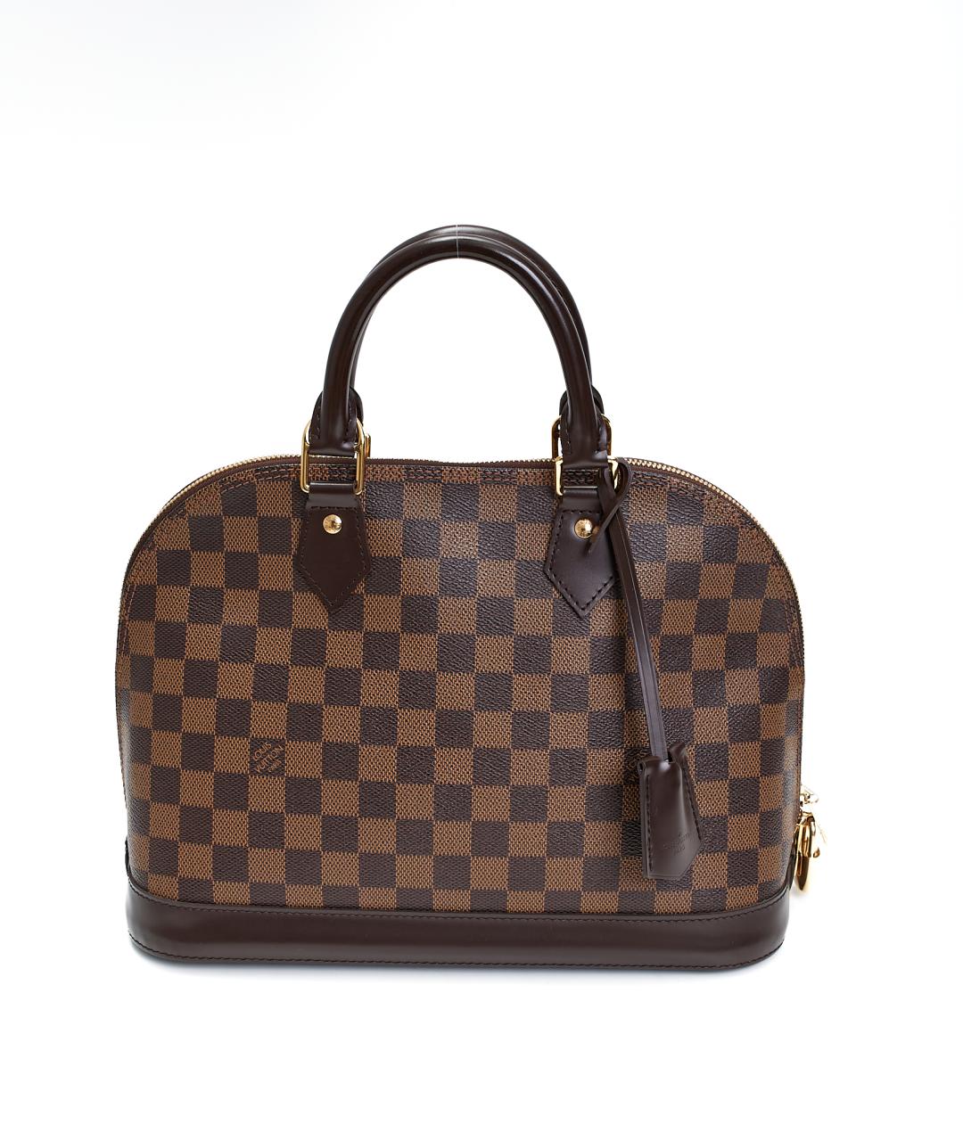 LOUIS VUITTON Коричневая сумка с короткими ручками из канвы, фото 3