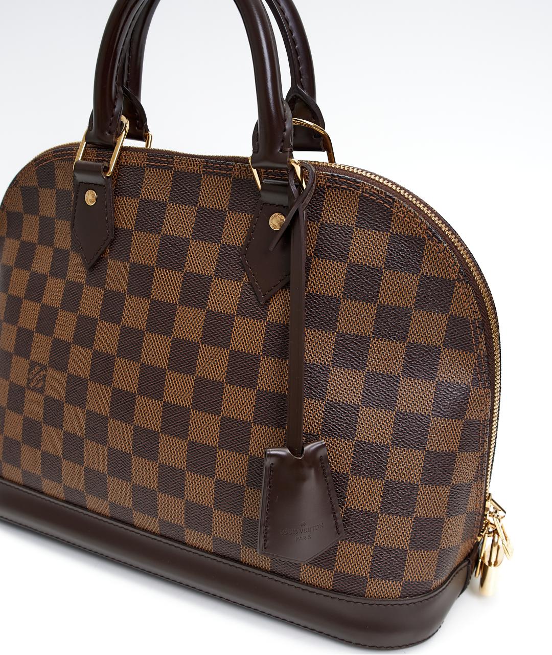 LOUIS VUITTON Коричневая сумка с короткими ручками из канвы, фото 4