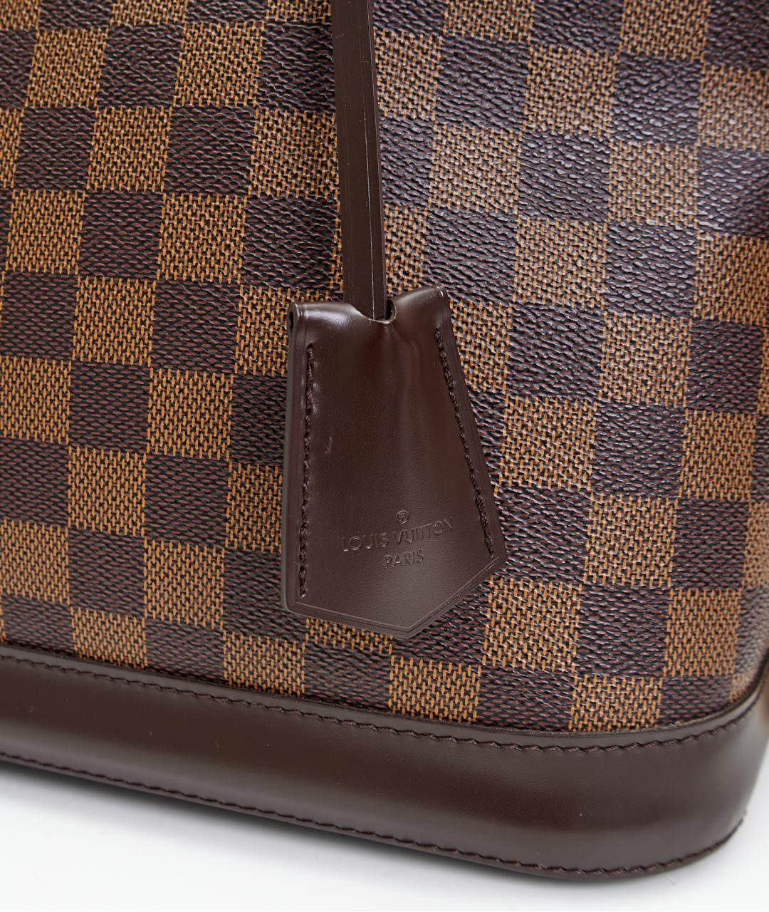 LOUIS VUITTON Коричневая сумка с короткими ручками из канвы, фото 5