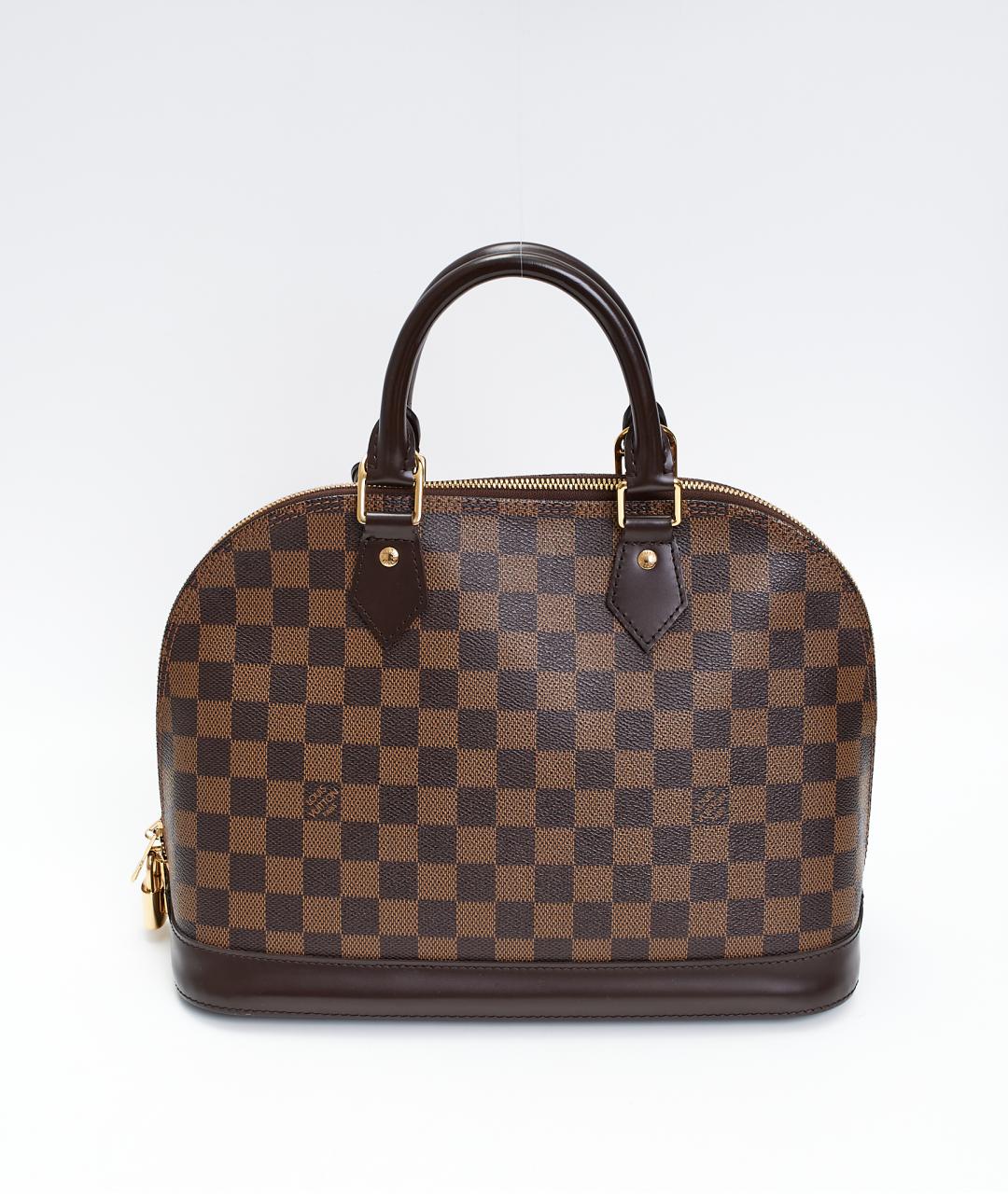 LOUIS VUITTON Коричневая сумка с короткими ручками из канвы, фото 10