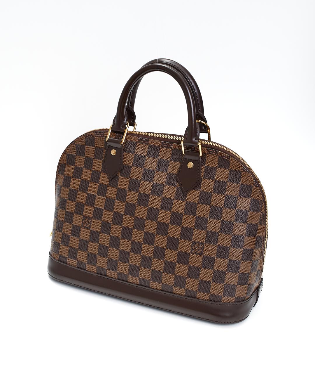 LOUIS VUITTON Коричневая сумка с короткими ручками из канвы, фото 2