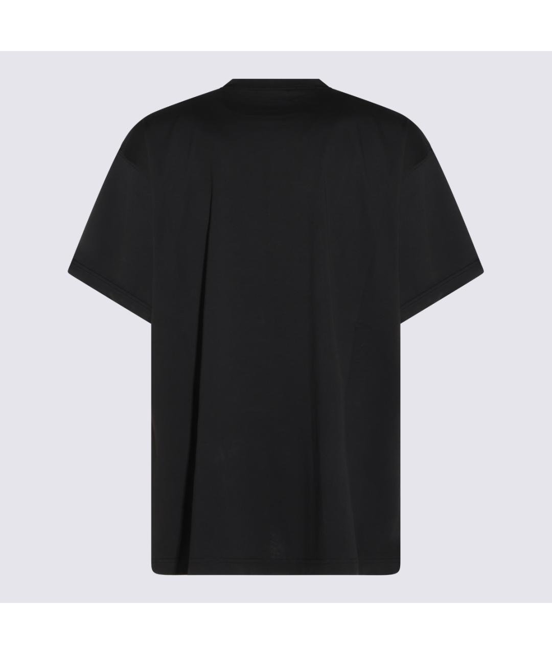 BALENCIAGA Черная хлопковая футболка, фото 2