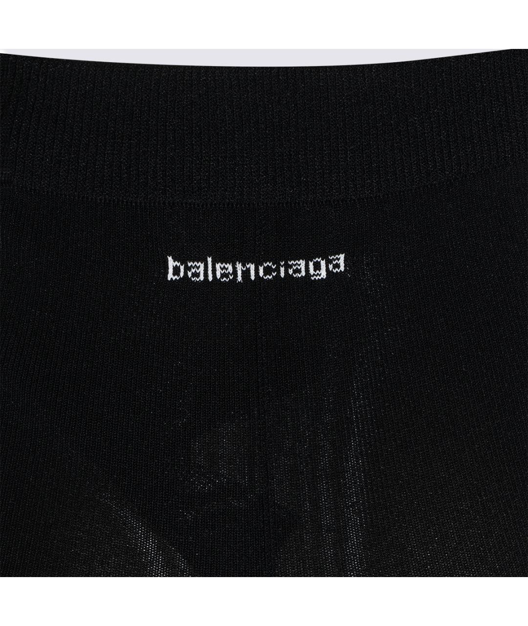 BALENCIAGA Черные вискозные леггинсы и велосипедки, фото 4