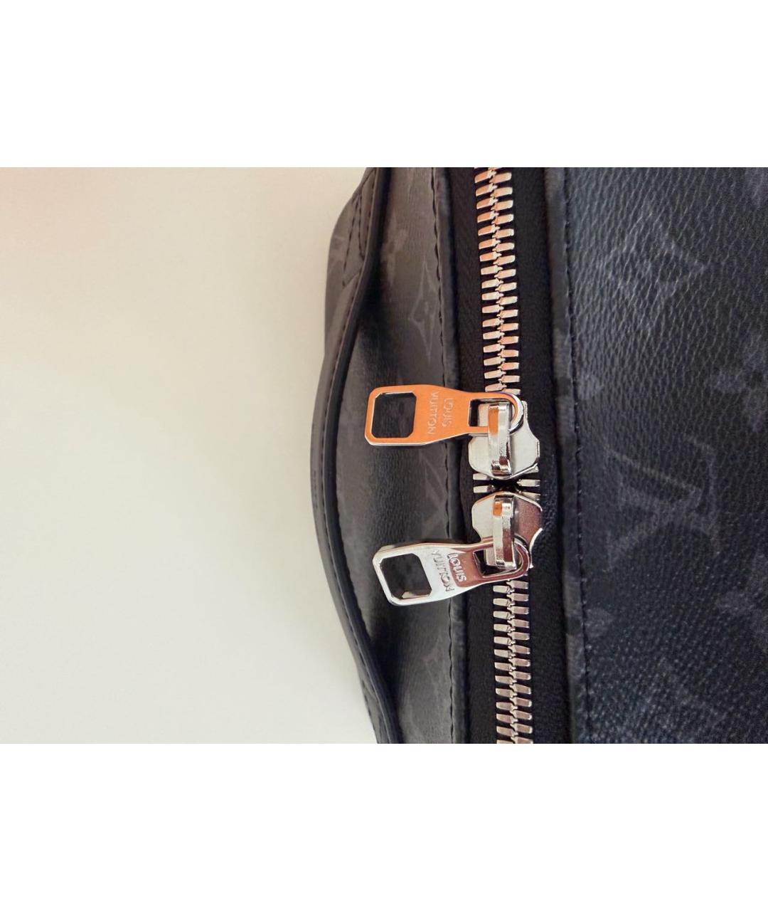 LOUIS VUITTON Черная косметичка из канвы, фото 3