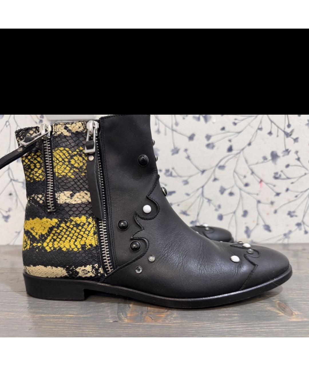 ZADIG & VOLTAIRE Черные кожаные ботильоны, фото 5