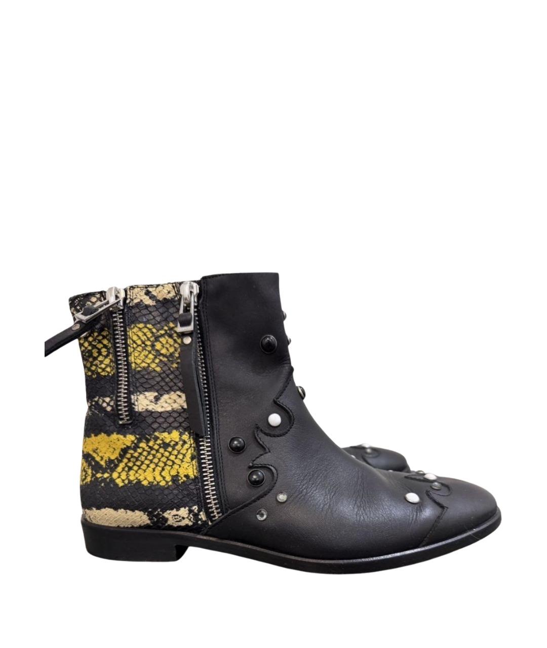 ZADIG & VOLTAIRE Черные кожаные ботильоны, фото 1