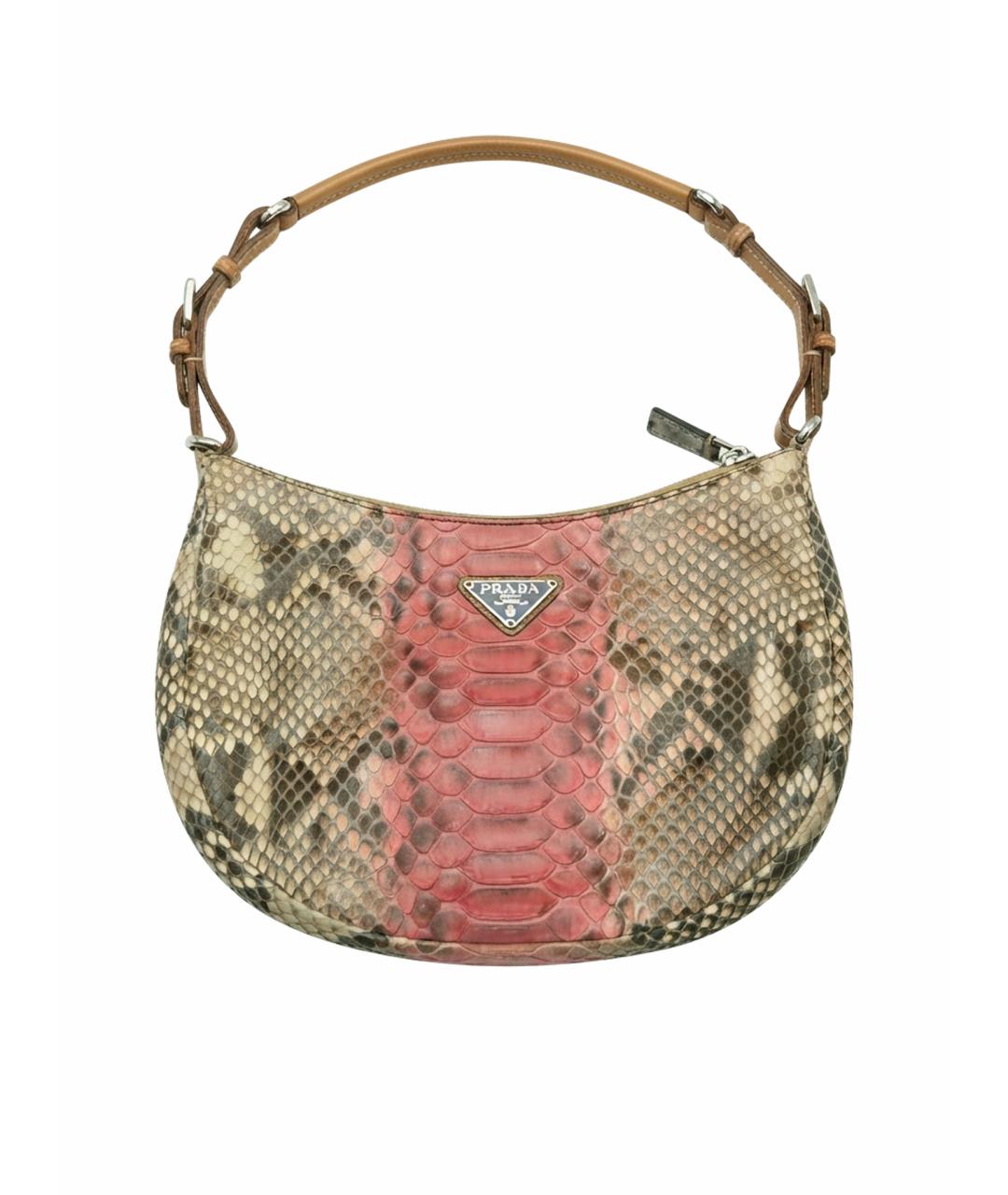 PRADA Мульти сумка с короткими ручками из кожи питона, фото 1